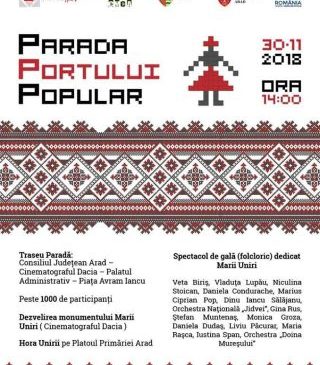 1.000 de oameni prezintă tradiţiile Aradului la Parada Portului Popular