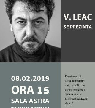 Poetul Vasile  Leac se prezintă la Biblioteca Județeană „Alexandru D. Xenopol”