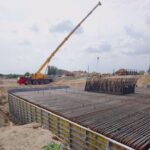 220 de curse în Arad, pentru transportarea betonului necesar la lucrările la noul pod peste Mureș
