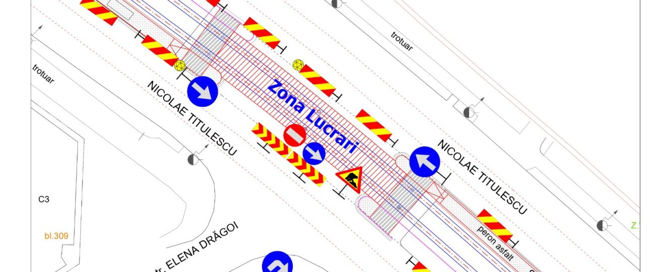 Circulația în zona Bulevardului Nicolae Titulescu – strada Elena Drăgoi din Arad, restricționată