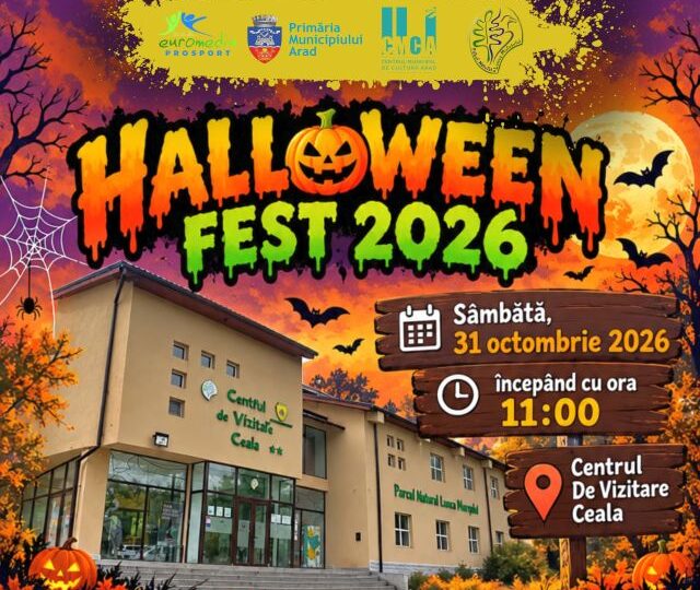 Halloween Fest, ediția 2026, la Centrul de Vizitare Ceala din Arad. PROGRAM