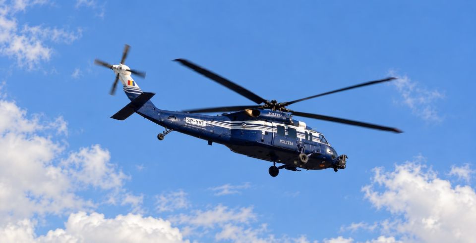 Traficul rutier din județul Arad, monitorizat din elicopter